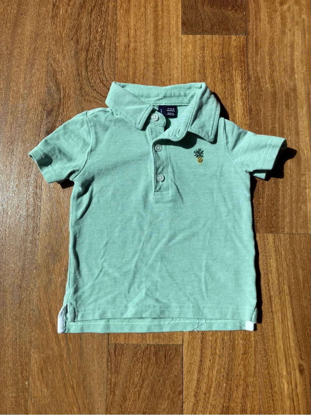 Janie and Jack Green Pineapple Polo